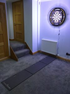 Home darts setup, product feature Oche from OckeysRus
