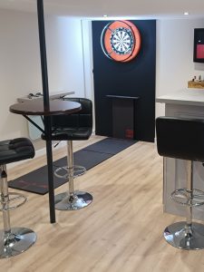 Home darts setup, product feature Oche from OckeysRus