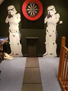 Home darts setup, product feature Oche from OckeysRus